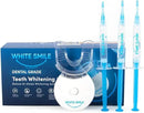 WHITE SMILE Teeth Whitening Kit, LED Light System, 35% Carbamide Peroxide 3 Gel Syringes, 10-Minute Treatment, Non-Sensitive Formula by CozyNest Decor