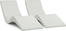 Aqua Outdoors Pool Chaise Lounge Chairs for Ledge & Shelf, Water-Weighted Pool Lounger for Depths Up to 9”, No Screw Plugs & Tools Needed, White Granite Ledge Lounger, Set of 2 by GreenHaven Gardens