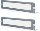 HONEY JOY Bed Rail for Toddlers, Extra Long, Foldable Portable Swing Down Safety Bed Guard Rail, Toddler Bed Rails for Crib, King Queen Full Twin Size Bed Mattress (Light Gray, 2 Pack, 71 Inch) by TinyTreasures Baby Boutique
