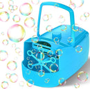 Bubble Machine, 18000+ Bubbles Per Minute Bubble Maker Blower for Kids Toddlers with 2 Speeds,6 Wands,Operated by Batteries or Plug-in for Outdoor/Indoor Birthday Parties,Wedding (Blue) by TinyTreasures Baby Boutique
