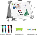 Small Dry Erase White Board – TANKEE Magnetic Desktop Foldable Whiteboard Portable Mini Easel Double Sided on Table Top with Holder for Drawing, Teacher Instruction, Memo Board by TinyTreasures Baby Boutique