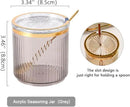 Acrylic Condiment Spice Jars,Condiment Spice Box With Lids and Spoons and Tray,Clear Plastic Condiment Canisters,Seasoning Box 6 Pack,Seasoning Box Set for Kitchen to Storage Salt,Paprika,Sugar by CozyNest Decor