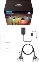 Govee Smart Outdoor String Lights H7029, 24ft RGBIC Outdoor Lights with 8 Dimmable LED Bulbs, IP65 Waterproof, Color Changing Warm White Lights with 47 Scene Modes for Patio, Backyard, App Control by CozyNest Decor