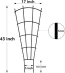 4 Pack 43'' Indoor Plant Trellis for Potted Plants Climbing Outdoor Metal Garden Trellis Houseplants Flowers Vine Ivy,Fan Shape, Black by GreenHaven Gardens