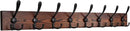 IBosins Wall Mounted Coat Rack, 31-2/5'' Long, Entryway Hanging Rack, Metal Wood Coat Hooks Rack with 8 Black Rustic Tri-Hooks Rail for Coat, Bag, Towel, Key, Hat, Umbrella by CozyNest Decor