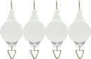 Pack Plant Hook Pulley, Retractable Plant Hanger Easy Reach Hanging Flower Basket for Garden Baskets Pots and Birds Feeder Hang High up and Pull Down to Water Or Feed (White 4Pack) by GreenHaven Gardens