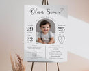 Personalized First Birthday Milestone Sign, Modern 1St Birthday Milestone Poster, One Year Of Baby Photo Milestone Board, Design 013 by TinyTreasures Baby Boutique