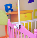 CdyBox Crib Canopy Holder Universal Metal Adjustable Clip-On Stand Bracket for Crib Cot Bed Mosquito Net(White, Stand only) by TinyTreasures Baby Boutique