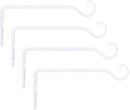 Mkono Hanging Plant Bracket 10 inch Metal Wall Plant Hook Decorative Plant Hanger for Bird Feeders, Planters, Lanterns, Wind Chimes, Home Decor Indoor Outdoor 4 Pack,White by GreenHaven Gardens