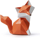 HAUCOZE Fox Figurine Gifts Geometric Sculpture Decor Animal Gifts Statue Polyresin Arts 4.0 inch by CozyNest Decor