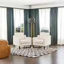 VINGLI Modern Accent Chairs Set of 2, Beige Living Room Chairs Comfy Armchair for Bedroom, Upholstered Sofa Chair Reading Chair for Small Spaces, Apartment, Waiting Room by CozyNest Decor