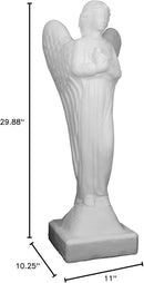 Emsco Group 2260-1W Morning Angel Garden Statue, White by GreenHaven Gardens