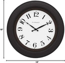 CLXEAST 18 Inch Large Illuminated Wall Clock with AI Smart Night Light Sensor,Modern Farmhouse Wall Clocks for Living Room,Bedroom,Bathroom, Kitchen, Home Office,Oil Rubbed Bronze Black by CozyNest Decor