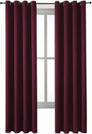 ChrisDowa Grommet Blackout Curtains for Bedroom and Living Room - 2 Panels Set Thermal Insulated Room Darkening Curtains (Burgundy Red, 52W x 84L) by CozyNest Decor