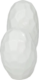 Deco 79 Porcelain Ceramic Heart Decorative Sculpture Dimensional Angled Origami Inspired Home Decor Statue, Accent Figurine 8" x 3" x 8", White by CozyNest Decor