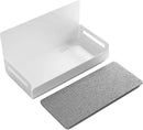 2-Pack Magnet Spice Rack For Refrigerator, White Magnetic Shelves for Classroom, 6" Deep Magnetic Shelf for Fridge Kitchen and Garage Tools Organizing, Heavy Duty 20LB Capacity by CozyNest Decor