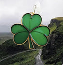 Shamrock Suncatcher Gift Set Irish Blessing Prayer Card and Irish Sun Catcher by GreenHaven Gardens