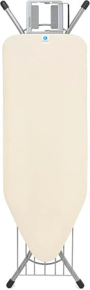 Brabantia Size C Ironing Board (49 x 18in) 7 Height Options, Adjustable Steam Iron Rest Holder & Linen Rack (Ecru) Non-Slip Feet, Anti-Collapse Child Locks by CozyNest Decor