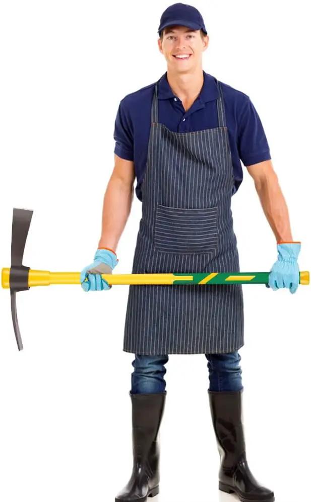 Cutter Mattock, 36" Heavy Duty Pick Axe with Forged Heat Treated Steel Blades Hoe for Weeding, Prying and Chopping, Digging Tool with Fiberglass Handle (36.3inch, Yellow), photo 7 of 9