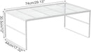 Kitchen Cabinet Storage Shelf Stackable Wire Spice Rack Organizer Heavy Duty Space Saver for Bathroom Bedroom Closet Laundry Room Office Countertop - White, Pack 1 by CozyNest Decor