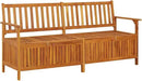 vidaXL Stable Solid Acacia Wood Storage Bench - Weather-Resistant Wooden Patio Furniture with Ample Storage Space & Comfortable Seating by CozyNest Decor