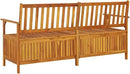 vidaXL Stable Solid Acacia Wood Storage Bench - Weather-Resistant Wooden Patio Furniture with Ample Storage Space & Comfortable Seating by CozyNest Decor