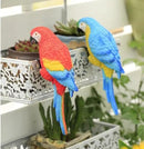 Realistic Parrot Sculpture Resin Hanging Parrots Garden Statues Lifelike Bird Figurines Landscape Ornament Patio Yard Lawn Figurine Tree Decor, Outdoor Garden Wall Statues (Blue) by GreenHaven Gardens