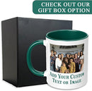 Personalized Coffee Mug, Custom Photo Text 11 Oz Ceramic Mug, Customized Picture Name Tea Cup, Unique Gift Idea, Taza Cafe Personalizadas Fotos, Cute Custom Gifts Mom Women Men, Father's Day, Green by TinyTreasures Baby Boutique