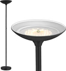 BoostArea Torchiere Floor Lamp, 30W Super Bright LED Standing Lamp, Stepless Dimmable Pole Lamp with 3000K Lighting, Rotary Switch, 70 Inch Tall Metal Modern Floor Lamps for Living Room/Bedroom Black by CozyNest Decor