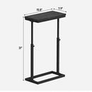 TUTOTAK End Table, Side Table, Tall Couch Table, Sofa Table, Living Room, Bedroom, Black TB01BK083 by CozyNest Decor