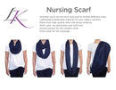 LK Baby Infinity Nursing Scarf Breastfeeding Cover Ultra Soft (3pk Grey/Navy/Black) by TinyTreasures Baby Boutique