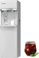 Self-Cleaning Bottom Load Water Cooler Dispenser with Ice Maker for 5 Gallon 3 Temperature Settings 22lbs Daily Capacity White by CozyNest Decor