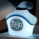 Star Alarm Clock with Night Light for Kids with Sleep Training and Sound Machine, Rechargeable Silicone Lamp OK to Wake Clock, Cute Animal Tabletop Lamp, Perfect Sleep Companion for Boys Girls, Blue by TinyTreasures Baby Boutique