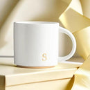 COLLECTIVE HOME - Monogram Ceramic Mugs, 15 oz Golden Initial Coffee Cups, Elegant Alphabet Tea Mugs, Elegant Personalized Mug with Gift Box, Luxurious Cups for Office and Home (s) by CozyNest Decor