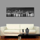 Wieco Art New York Manhattan Night View in Black and White Giclee Canvas Prints Modern Stretched and Framed Art work Cityscape Pictures Paintings on Canvas Wall Art for Bedroom Home Decorations by CozyNest Decor