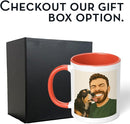Personalized Coffee Mug, Custom Drawing Portrait Gift, Funny Customized Coffee Gift for Men & Women, Custom Mugs with Pictures, Orange 11oz Customized Ceramic Tea Cup by TinyTreasures Baby Boutique