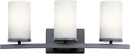 KICHLER 45497BK Crosby Vanity, 3-Light 300 Total Watts, Black by CozyNest Decor