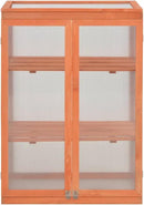 Wooden Portable Greenhouse with 2 Shelves and 2 Doors, Garden Mini Greenhouse Cabinet for Outdoor Indoor Use 29.5"x18.5"x42.9" by GreenHaven Gardens