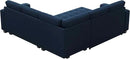 Belffin Modular Sectional Sleeper Sofa with Pull Out Couch Bed Velvet Convertible L Shaped Sectional Couch for Living Room Apartment Blue by CozyNest Decor
