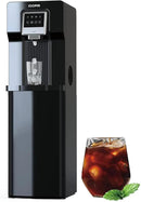 2 in 1 Bottom Load Water Cooler Dispenser with Ice Maker for 3 Gallon Bottle 17lbs Daily Capacity (NO HOT Water) Black by CozyNest Decor