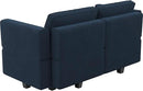 Belffin Modular Loveseat Sofa Couch with Storage Seats Velvet 2 Seater Love Seats for Small Spaces Blue by CozyNest Decor