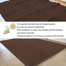 Loartee Coral Velvet Crawling Rug (6'8"x 6'8", Coffee) for Toddler Children Play Area Rug Yoga Mat Exercise Pad Carpet by TinyTreasures Baby Boutique