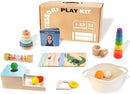 Montessori Toys for Babies 6-12 Months, 9 in 1 Educational Wooden Toys Set, Includes Object Permanent Box, Stacking Cups, Mirror Puzzle, Ring Stacker and More by TinyTreasures Baby Boutique