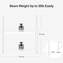 2-Tier Hanging Clear Plant Shelves for Windows, Acrylic Window Wall Plant Stand Shelf for Kitchen Indoor Gardens, Flower, Succulents, Herb, Seedling Organization, and Pots Display, 16 Inch per Tier by GreenHaven Gardens