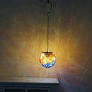 Hanging Solar Lanterns Outdoor Waterproof, Hanging Glaze Glass Solar Lantern, Gazing Ball Lantern Waterproof Decor for Yard Garden Patio by GreenHaven Gardens