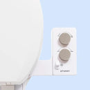 TUSHY Spa Warm Water Bidet Attachment for Toilet. Universal Fit, Easy Install (Requires Sink Access for Optional Temperature Control) Self Cleaning, Adjustable Pressure, Angle Control, Platinum Knob by CozyNest Decor
