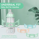 Silicone Baby Bottle Handles, 3PCS Bottle Handles for 2.36-2.76" Wide-Neck Bottles, Baby Bottle Handles has Easy Grip Handles, Easy Carry Handle Lightweight Bottle Handle(Blue/Green/Pink) by TinyTreasures Baby Boutique