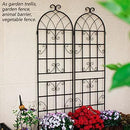4 Pack Metal Garden Trellis 71" x 19.7" Black Fence Rustproof Garden Trellis for Climbing Plants Support Roses Flower Outdoor Lawn, Black by GreenHaven Gardens