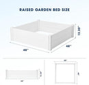 PASAMIC Durable Vinyl Raised Garden Bed, 4x4x1ft Raised Bed for Gardening, Planter Box with Open Bottom, Raised Garden Bed Outdoor, DIY Above Ground Garden Bed for Fruit, Vegetables, Herbs by GreenHaven Gardens