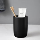 Matte Black Toothbrush Holders for Bathrooms - 1 Cups Ceramic Toothbrush Toothpaste Holders, Black Bathroom Tumbler Cup Reusable Toothbrush Cup Black Mouthwash Cup, Bathroom Counter Organizer by CozyNest Decor